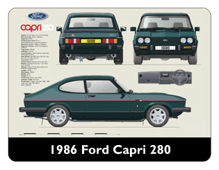 Ford Capri MkIII Capri 280 1986 Mouse Mat